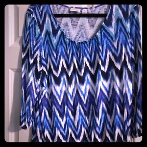 Chico’s 3/4 Sleeve Top with Elastic Bottom